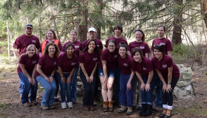 Students at Camp Michaux Spring 2013