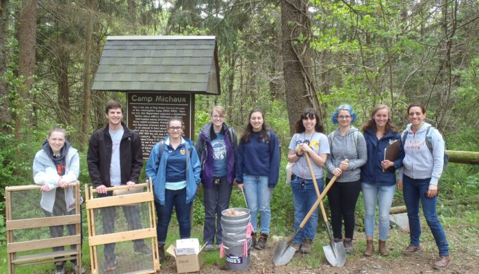 Students at Camp Michaux Spring 2017 semester