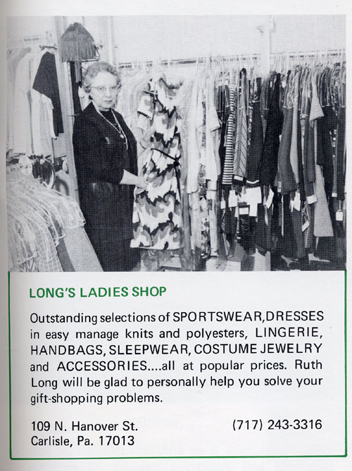 Long’s Ladies Shop, 1972