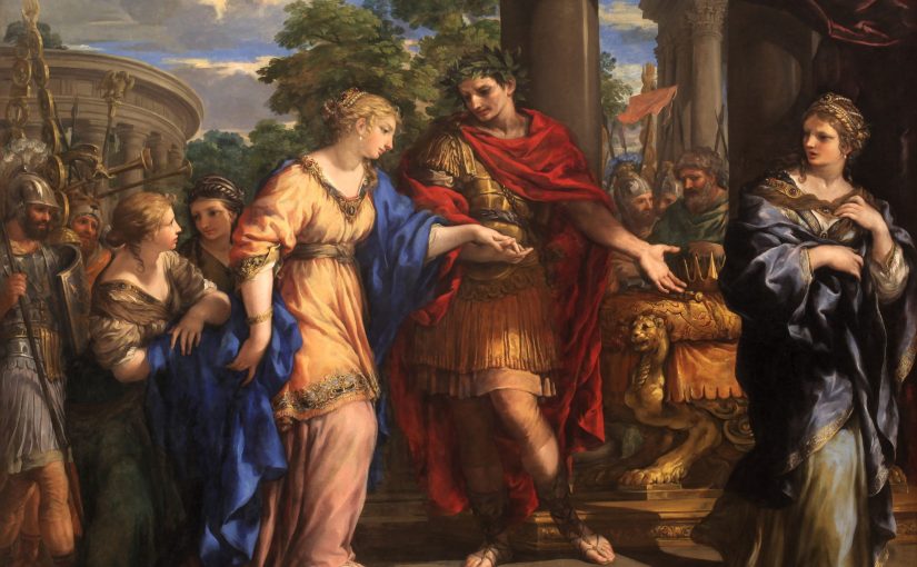 Caesar Giving Cleopatra the Throne of Egypt. By Pietro de Cortone, c. 1637. Musée des beaux-arts de Lyon
