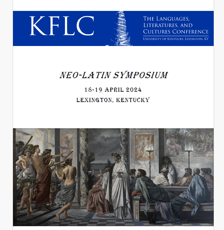 KLFC Neo-Latin Symposium program screenshot