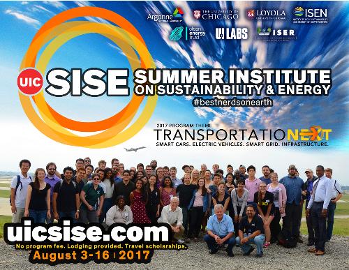 Flyer for the Summer Institute on Sustainability and Energy