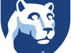 Logo for Penn State University - White lion on a blue shield