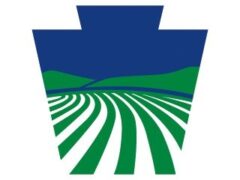 PA Department of Agriculture Logo - Keystone with an farm field