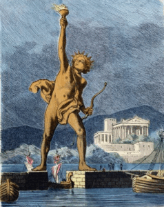 Depiction of the Colossus of Rhodes as envisioned by the artist