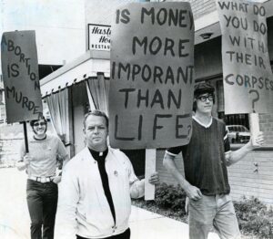 Anti-abortion protest in 1973