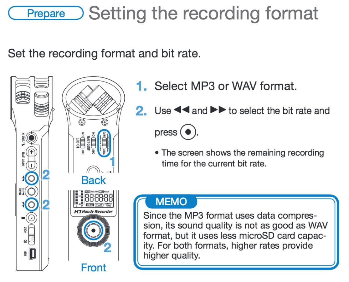Recording Format