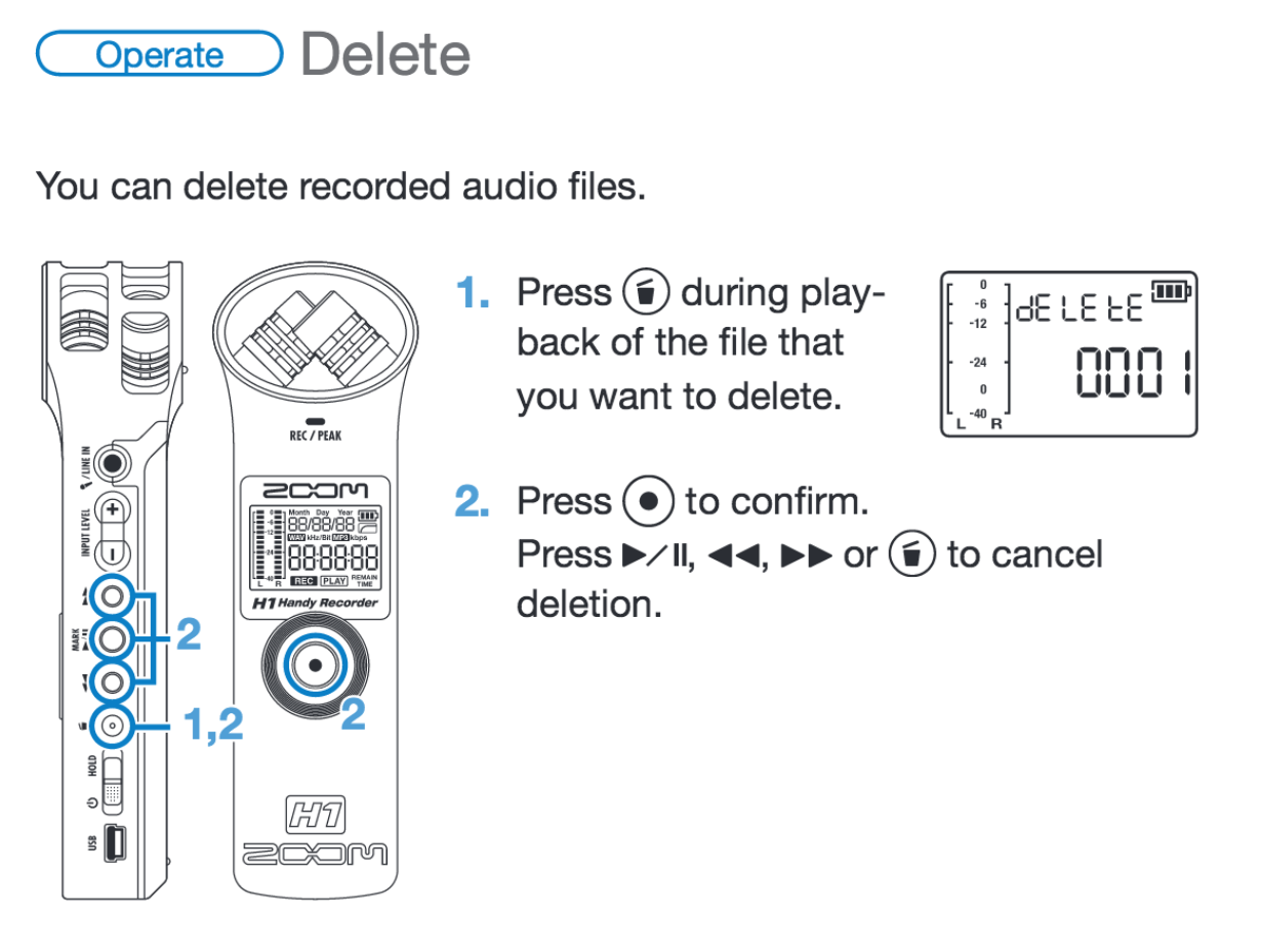 Deletion instructions