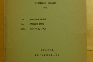 Library Exhibit: The History of Gender At Dickinson College