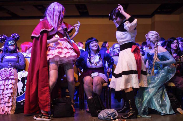 group of cosplayers