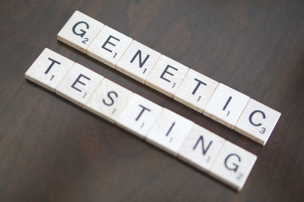 genetic testing spelled in scrabble letters